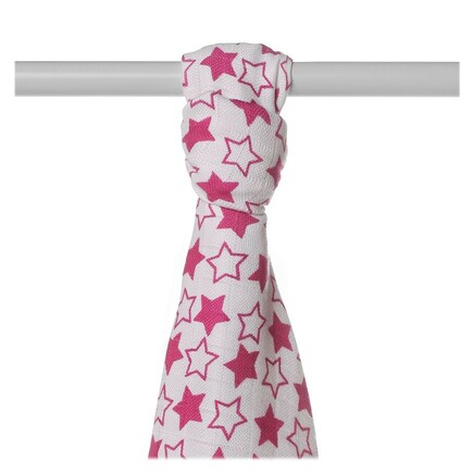 Bambusová osuška XKKO®BMB 90x100cm Little Stars Magenta