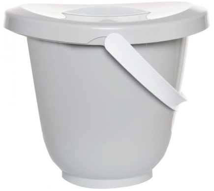 Luma Kyblík na koupání/na pleny s víkem Light Grey