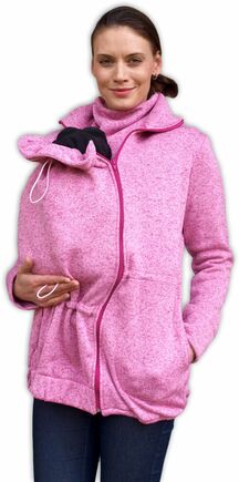 Nosící svetr (přední nošení), růžový melír, Jožánek