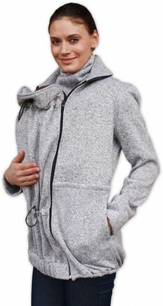 Nosící svetr (přední/zadní nošení), šedý melír, Jožánek