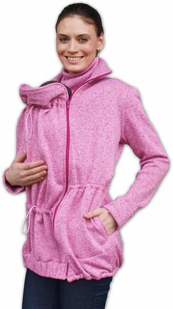 Nosící svetr (přední/zadní nošení), růžový melír, Jožánek