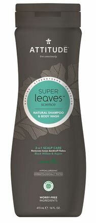 Přírodní pánský šampón & tělové mýdlo ATTITUDE Super leaves s detoxikač. účinkem - proti lupům 473ml