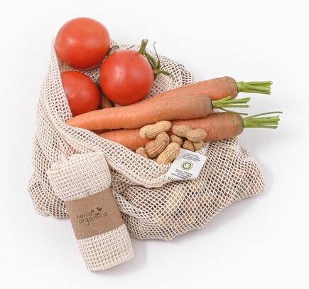 Síťový sáček z biobavlny na ovoce/zeleninu, Tierra Organica