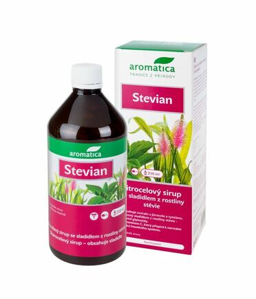 Stevian - jitrocelový sirup bez cukru 210ml, Aromatica