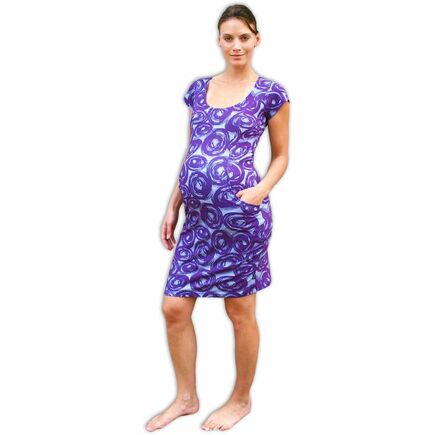 Těhotenské šaty s kapsami TISK01, Jožánek