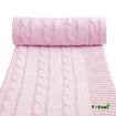 Pletená detská deka - ružová, T-tomi