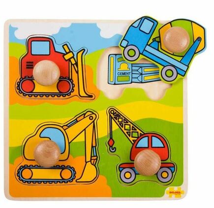 Vkládací puzzle - stavební stroje, Bigjigs Toys