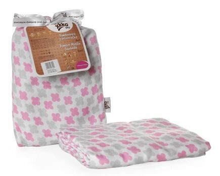 XKKO®BMB Bambusová zavinovačka Scandinavian Baby Pink Cross