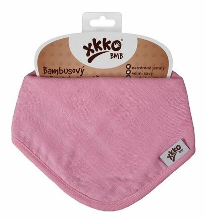 XKKO®BMB Bambusový detský slintáčik/šatka- Baby Pink