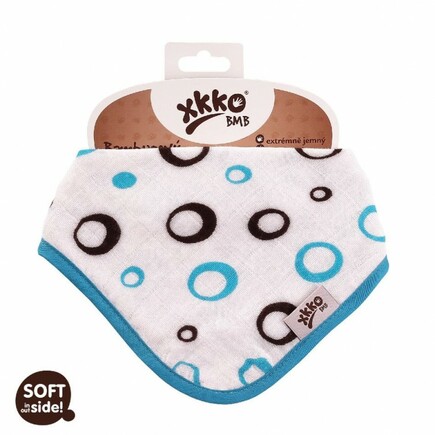 XKKO®BMB Bambusový dětský slintáček/šátek - Cyan Bubbles