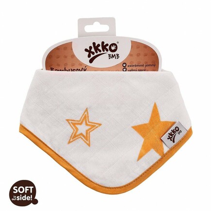 XKKO®BMB Bambusový dětský slintáček/šátek - Orange Stars