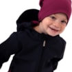 Dětská softshellová bunda, tmavě modrá s fuchsiovými doplňky, Jožánek 104