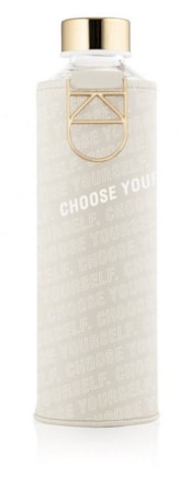 EQUA lahev skleněná Mismatch Choose Yourself 750ml s koženým obalem