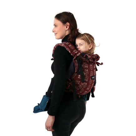 Ergonomické rostoucí nosítko JONÁŠ NEW bordo sovy (šátkovina)