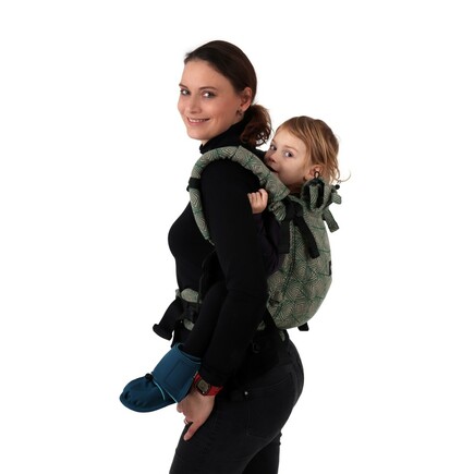 Ergonomické rostoucí nosítko JONÁŠ NEW spirály zelené (šátkovina)