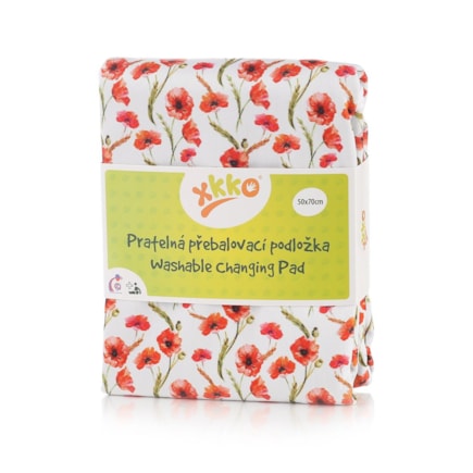 Pratelná přebalovací podložka XKKO Red Poppies