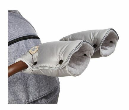 Rukavice na kočár MAZLÍK pár stříbrná/světle šedá