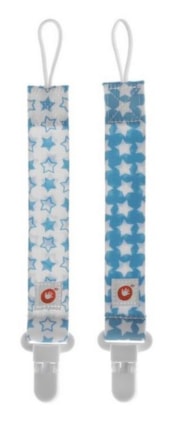 XKKO Klipy na dudlík 2ks - Little Stars Cyan MIX