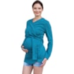 BIObavlněný zavinovací kabátek pro těhotné a nosící ženy, petrolejový, Jožánek S/M