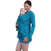 BIObavlněný zavinovací kabátek pro těhotné a nosící ženy, petrolejový, Jožánek M/L