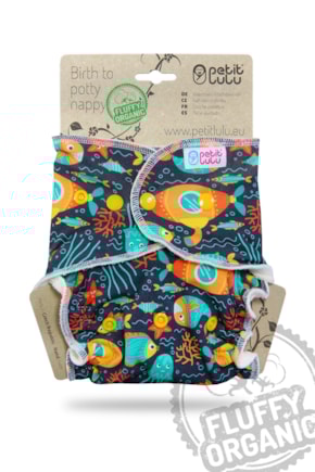 Petit Lulu Jednoveľkostná nohavičková plienka Fluffy Organic Žltá ponorka PAT