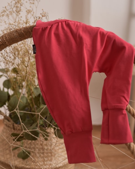 Jožánek Dětské kalhoty baggy, lehké, lososově růžové 