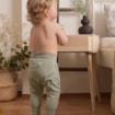 Jožánek Dětské kalhoty baggy, lehké, olivové