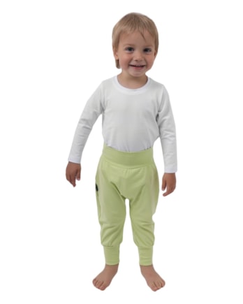Jožánek Dětské kalhoty baggy, lehké, světle zelené