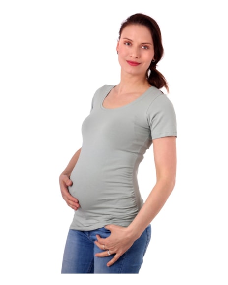 Jožánek Těhotenské tričko Johanka s krátkým rukávem olivové