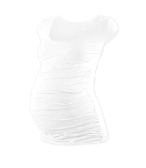 Jožánek Těhotenské tričko Johanka s mini rukávem bílé