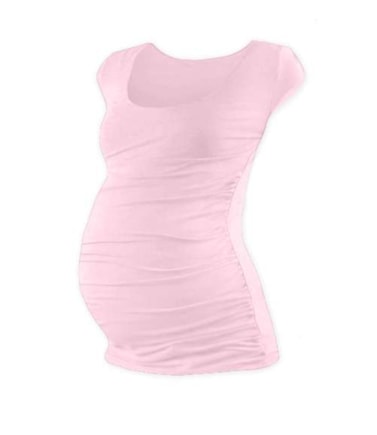 Jožánek Těhotenské tričko Johanka s mini rukávem světle růžové