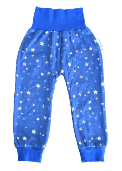 Eko Brouček Dětské baggy tepláčky Hvězdičky na modré