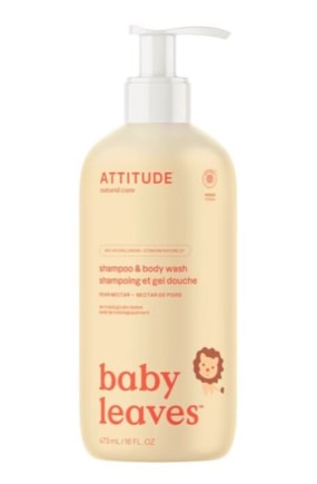 Dětské tělové mýdlo a šampon (2v1) ATTITUDE Baby leaves s vůní hruškové šťávy 473ml
