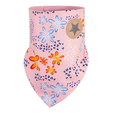 Šátek na krk podšitý Outlast® růžová kytky/růžová baby