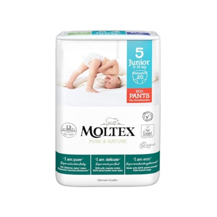 Naťahovacie plienkové nohavičky Moltex Pure & Nature Junior 9-14kg (20ks)