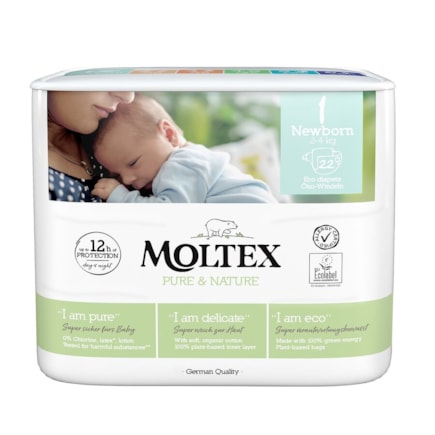 Plienky Moltex Pure & Nature Newborn 2-4kg (22ks)
