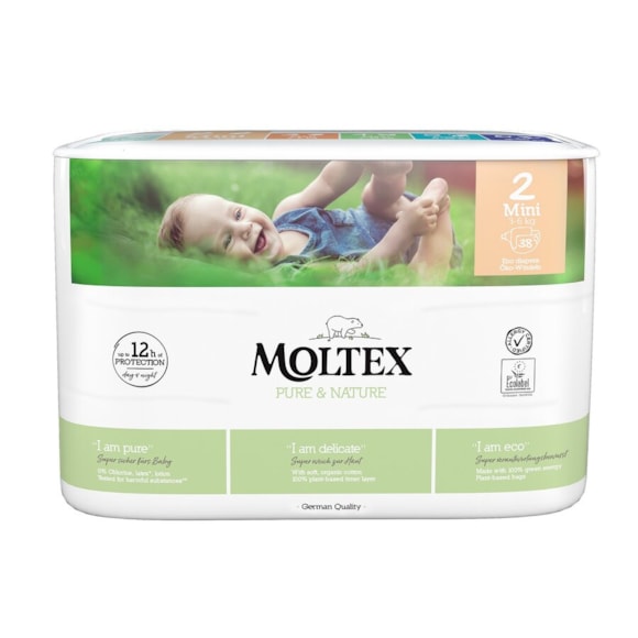 Plienky Moltex Pure & Nature Mini 3-6kg (38ks)