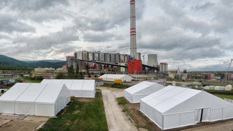 Temporäre Überdachung