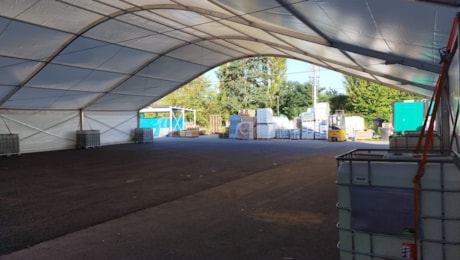 Temporäre Lagerüberdachungen