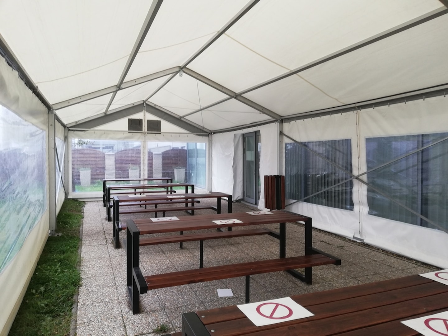 Dining room in a tent!