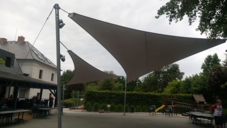 Membrane tarpaulins at the Nový Rybník guesthouse