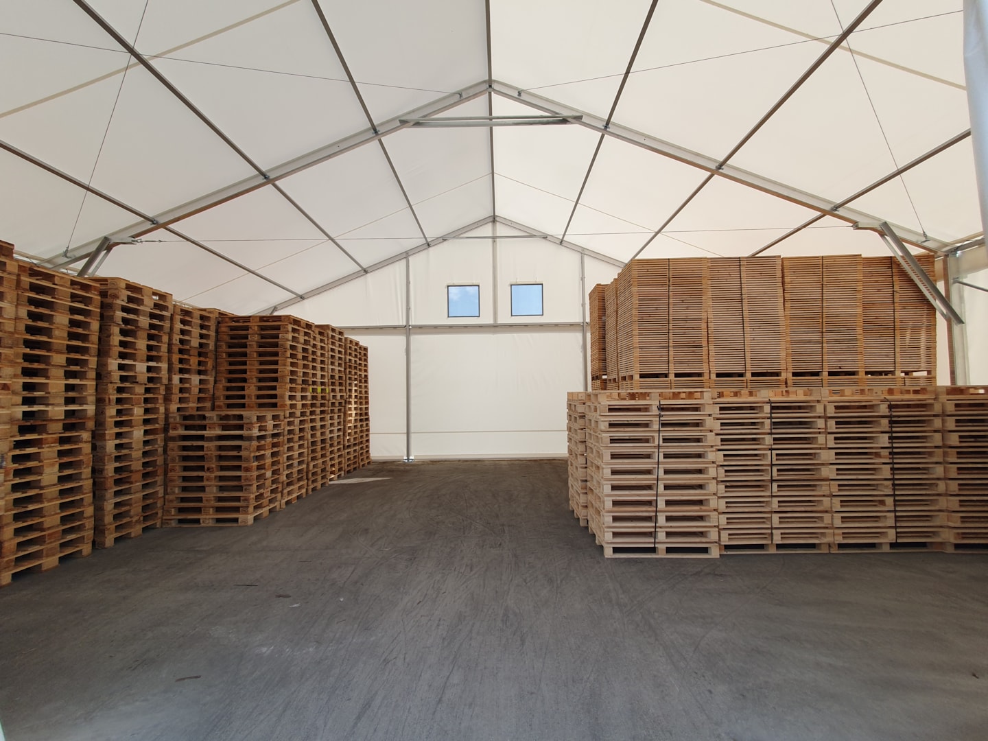 Zelt-Halle für ein Zehntel