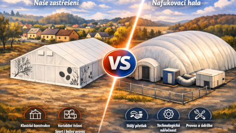 Proč může být naše zastřešení vhodnější než nafukovací haly?