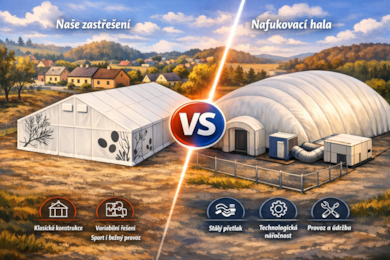 Proč může být naše zastřešení vhodnější než nafukovací haly?
