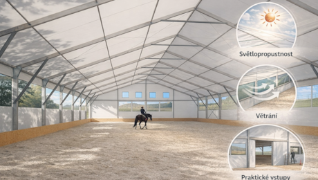 How can you easily build a riding arena for horses?