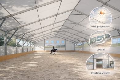 How can you easily build a riding arena for horses?