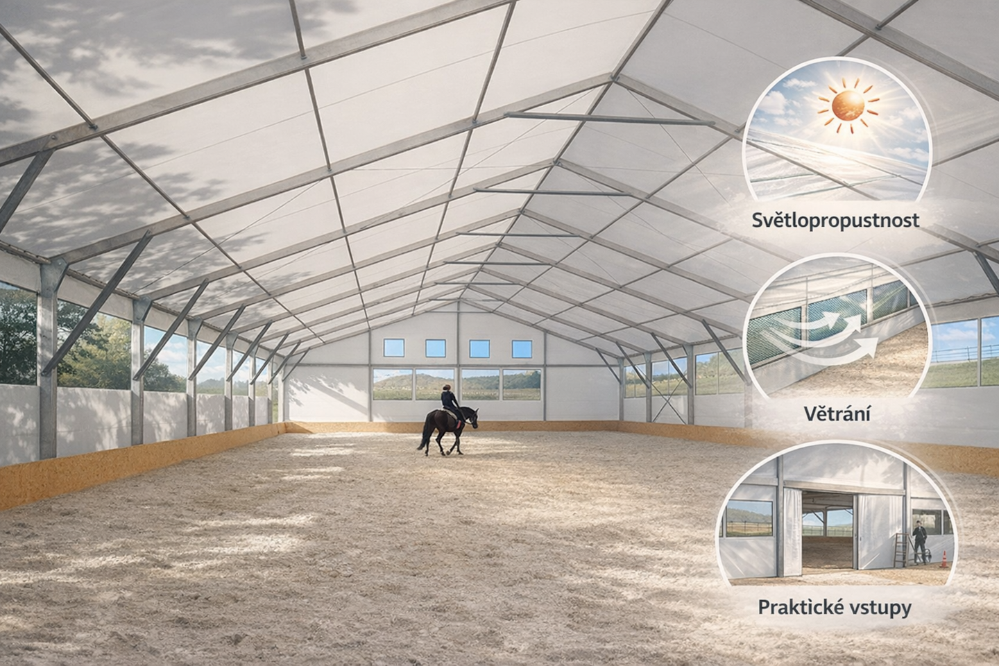 Ako jednoducho postaviť jazdeckú halu pre kone?
