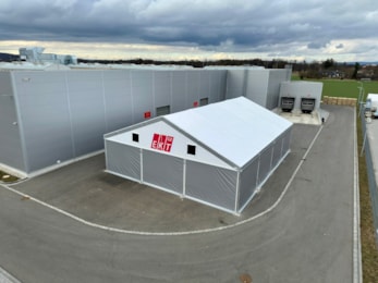 An attractive tent hall