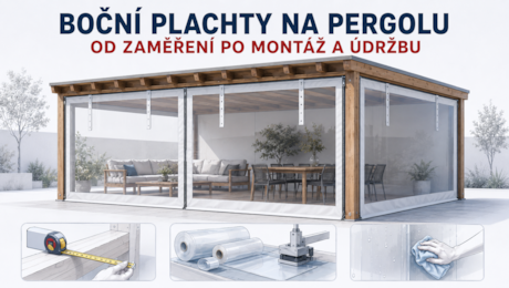 Boční plachty na pergolu od zaměření po montáž a údržbu