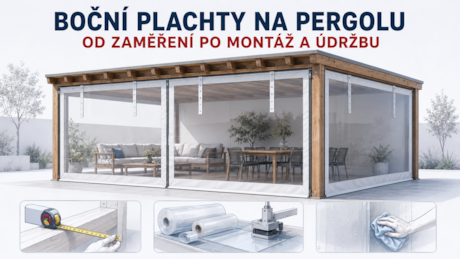Boční plachty na pergolu od zaměření po montáž a údržbu